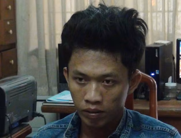 Nghi phạm tại cơ quan điều tra.
