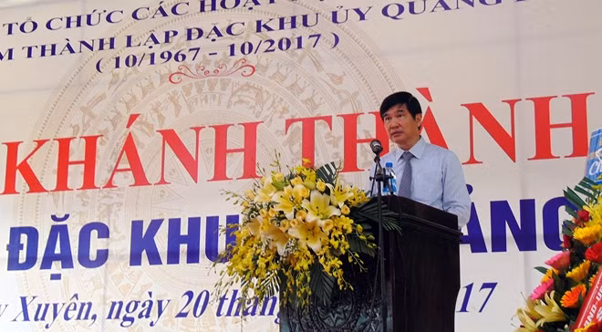 Ông Nguyễn Ngọc Quang phát biểu tại buổi lễ.