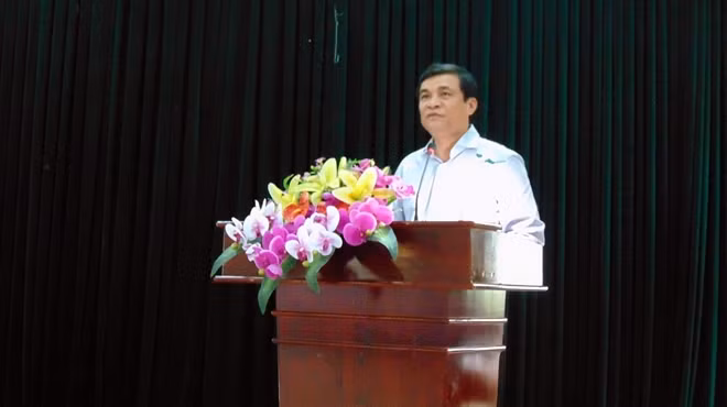 Ông Phan Việt Cường phát biểu tại buổi trao quà.