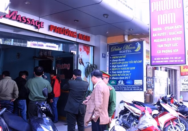 Mát xa Phương Nam nơi xảy ra vụ án.