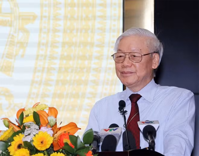 Tổng Bí thư Nguyễn Phú Trọng, phát biểu tại Hội nghị UBTWMTTQ Việt Nam lần thứ VI (Khóa VIII).