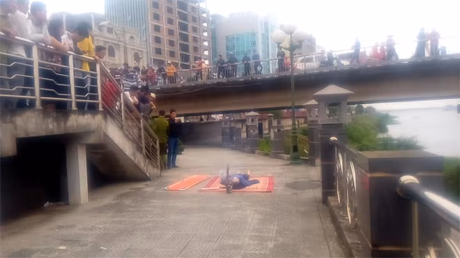 Hiện trường phát hiện thi thể nạn nhân.