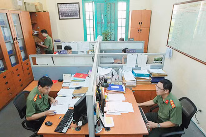 Góc làm việc Đội 3, Phòng Tham mưu.