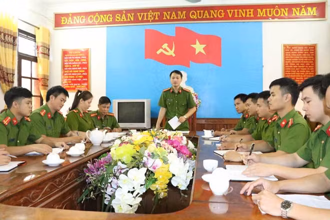 Công an thị xã Hồng Lĩnh triển khai phương án.