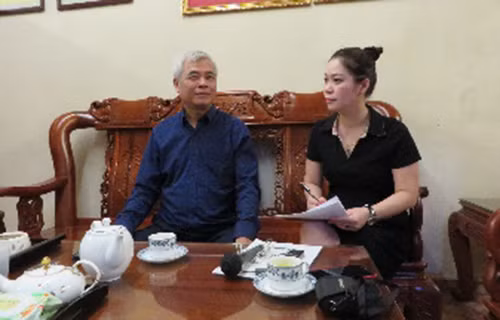 TS Quách Tuấn Ngọc đang trao đổi với PV Báo CAND.