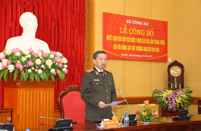 Bộ trưởng Tô Lâm phát biểu tại buổi Lễ. Bộ trưởng Tô Lâm phát biểu tại buổi Lễ.