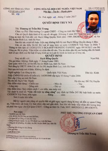 Quyết định truy nã. Quyết định truy nã.