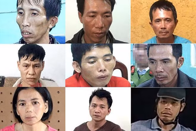 Các đối tượng bị bắt giữ trong vụ án. Các đối tượng bị bắt giữ trong vụ án.