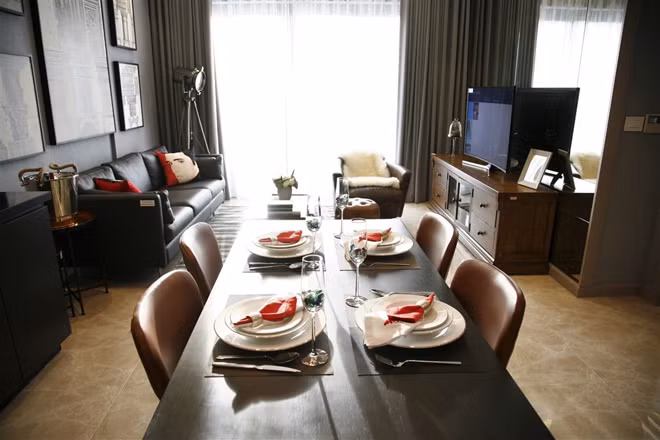 Phòng bếp Sun Grand City Thuy Khue Residence.