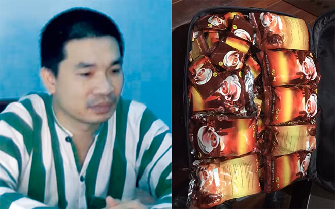 Văn Kính Dương (tức Hoàng “béo”) cùng thuốc lắc tang vật. Văn Kính Dương (tức Hoàng “béo”) cùng thuốc lắc tang vật.