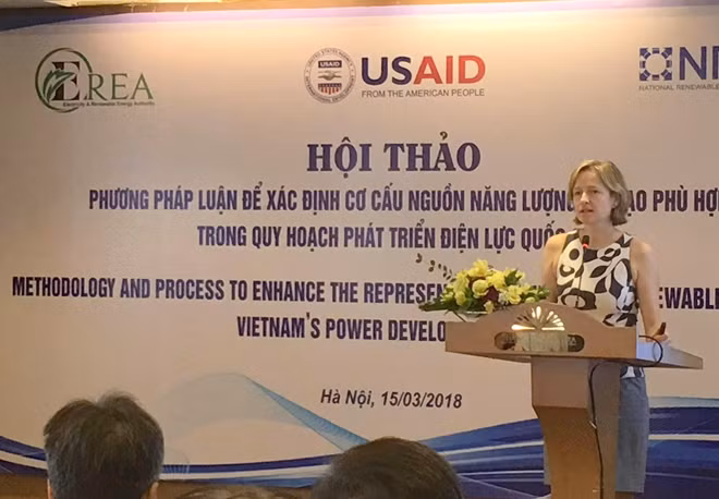 Các đại biểu chia sẻ phương pháp xác định cơ cấu nguồn năng lượng tái tạo phù hợp với điều kiện phát triển của Việt Nam.