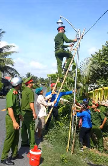 Kéo điện ở Cù Lao Dung.