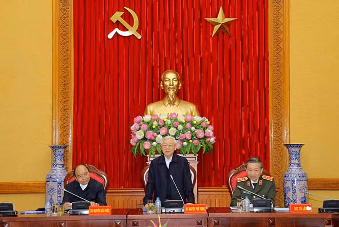 Tổng Bí thư Nguyễn Phú Trọng phát biểu chỉ đạo tại phiên họp thường kỳ.