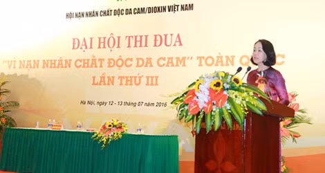 Đồng chí Trương Thị Mai phát biểu tại đại hội. Đồng chí Trương Thị Mai phát biểu tại đại hội.