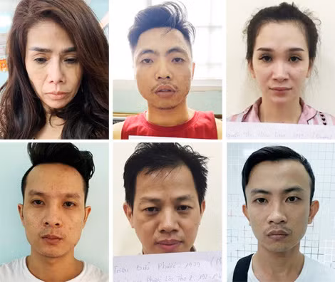 Các đối tượng bị bắt giữ.