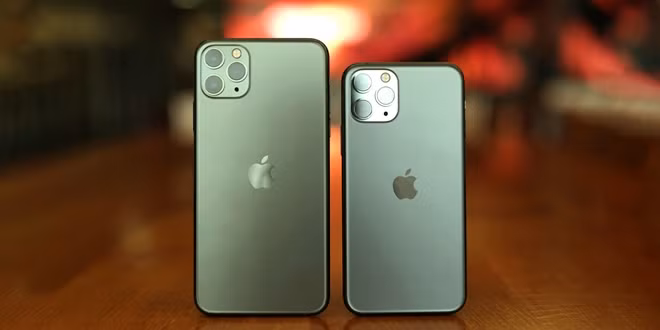 Từ trái sang: iPhone 11 Pro Max và iPhone 11 Pro.