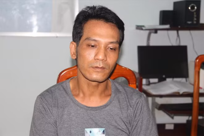 Đối tượng Nguyễn Thanh Thiết tại cơ quan điều tra.