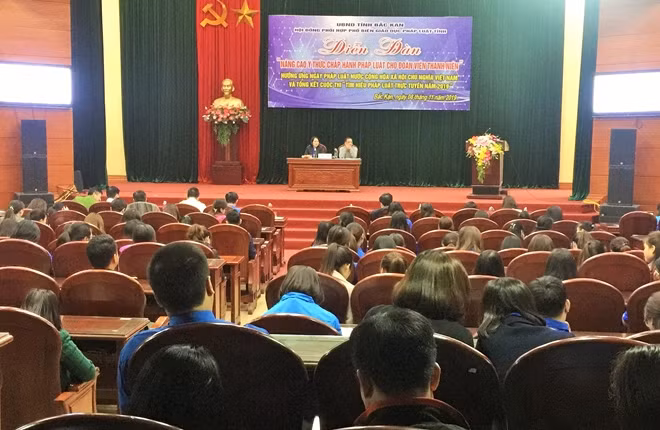 Hội đồng giáo dục pháp luật tỉnh Bắc Kạn tổ chức Diễn đàn “Nâng cao ý thức chấp hành pháp luật cho đoàn viên, thanh niên” năm 2019.