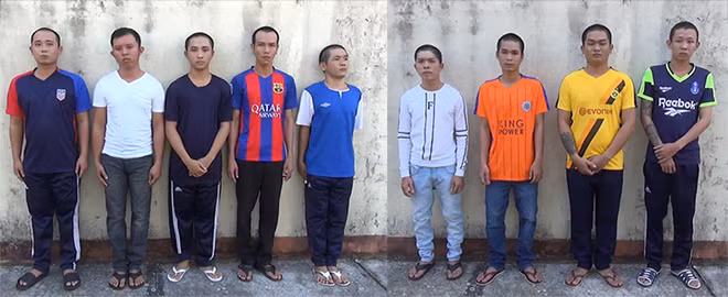 9 đối tượng bị bắt.