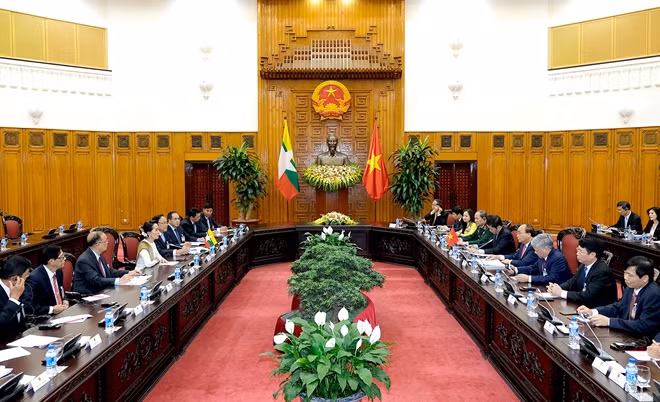 Quang cảnh cuộc hội đàm. Ảnh: VGP/Quang Hiếu