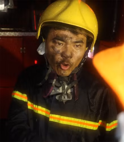 Hiện trường vụ chữa cháy.