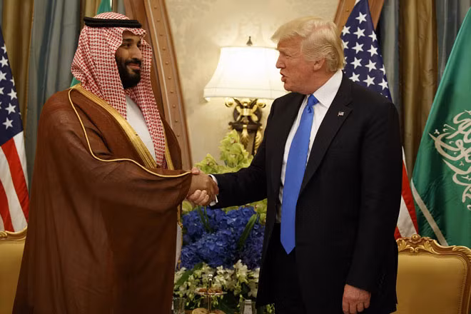 Mohammad bin Salman - Thái tử, Phó Thủ tướng thứ nhất và Bộ trưởng Bộ Quốc phòng Ả Rập Saudi và Tổng thống Mỹ Donald Trump.