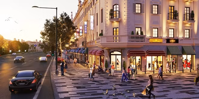 Tiểu khu Elysee sẽ hóa thành “đại lộ Champ de Elysee”– dãy phố rực rỡ các cửa hàng, cửa hiệu thời trang.