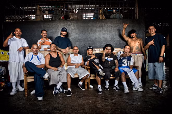 Nhóm chỉ huy MS-13 ở nhà tù Ciudad Barrios. Nhóm chỉ huy MS-13 ở nhà tù Ciudad Barrios.