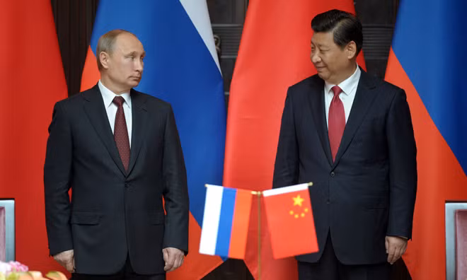 Chủ tịch Trung Quốc Tập Cận Bình hội đàm với Tổng thống Nga Putin bên lề Hội nghị ngày 14-5 Chủ tịch Trung Quốc Tập Cận Bình hội đàm với Tổng thống Nga Putin bên lề Hội nghị ngày 14-5