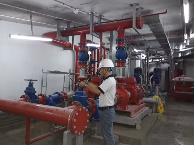 Chủ đầu tư Dự án Discovery Complex đã cơ bản lắp đặt xong các thiết bị PCCC theo yêu cầu bổ sung của Cảnh sát PCCC.