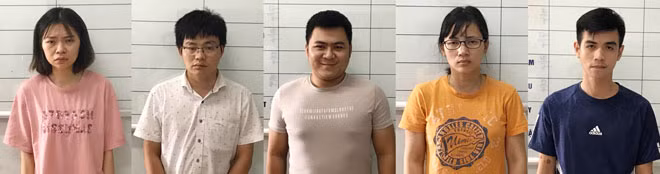 5 bị can tại cơ quan Công an.