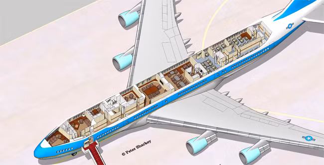 Bên trong chuyên cơ Air Force One.