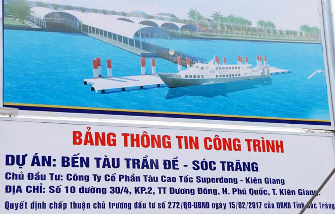 Phối cảnh dự án Bến tàu cao tốc Trần Đề (Sóc Trăng) đi Côn Đảo.