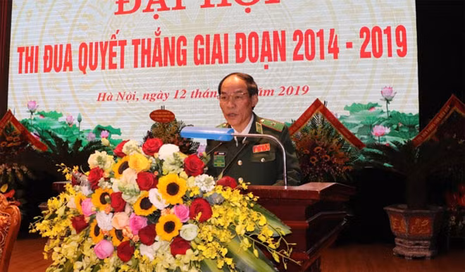Thiếu tướng Đỗ Danh Vượng, Bí thư Đảng ủy, Chính ủy BĐBP phát biểu bế mạc đại hội.