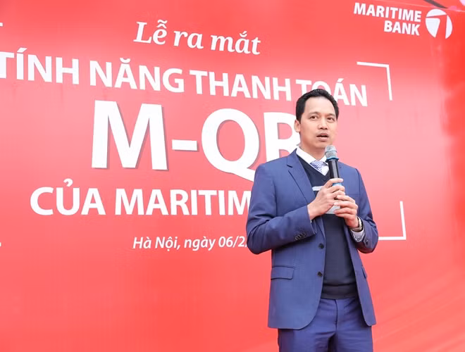 Ông Huỳnh Bửu Quang – Tổng Giám đốc Maritime Bank phát biểu tại buổi lễ ra mắt phương thức thanh toán mới.