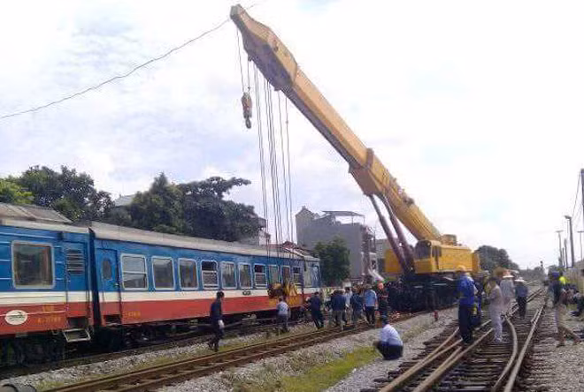 Một sự cố trật bánh tàu của ngành đường sắt.