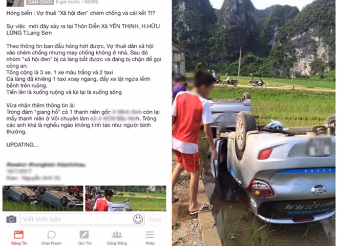 Thông tin vụ việc và hình ảnh kèm theo được chia sẻ trên mạng xã hội