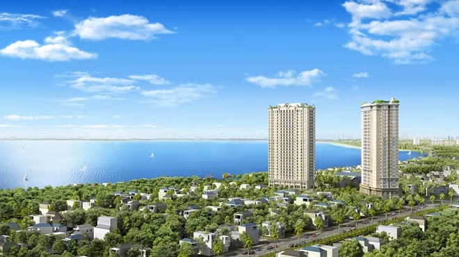 D’. El Dorado sở hữu tầm nhìn trọn vẹn hồ Tây và sông Hồng.