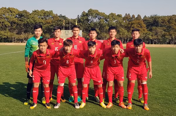 Đội hình chính của U16 Việt Nam tham dự giải U16 Quốc tế Nhật Bản ASEAN 2018.