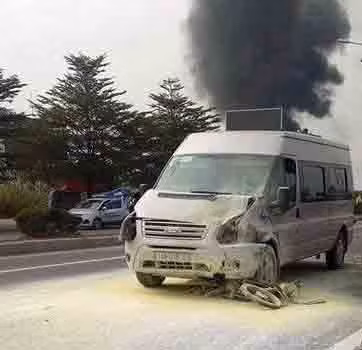 Hiện trường vụ tai nạn.
