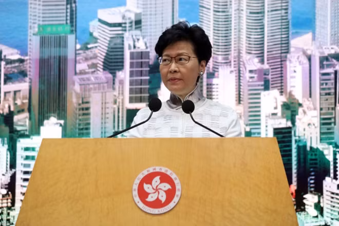 Bà Lâm Trịnh Nguyệt Nga phát biểu trước báo giới hôm 15-6. Ảnh: hongkongnews