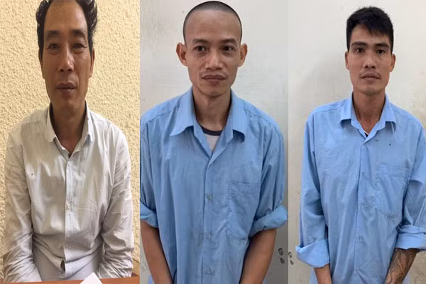 Các đối tượng cướp giật tài sản bị bắt giữ (Cường, Hưởng, Chung).