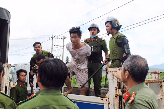 Một trong 23 tên cầm đầu trong vụ gây rối.