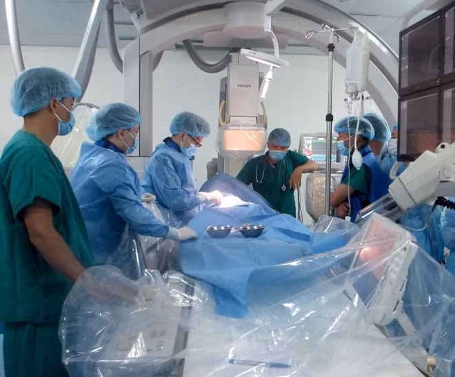 Hình ảnh các ca can thiệp tim mạch cho bệnh nhi tại BV Nhi Hải Phòng.