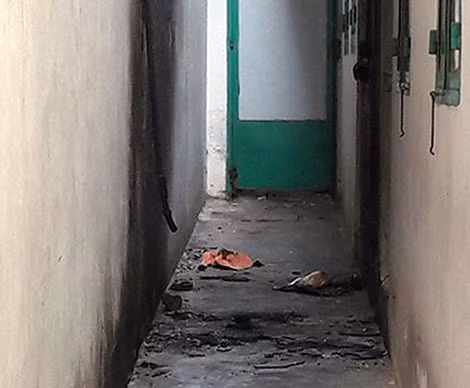 Nạn nhân vụ cháy và hiện trường.
