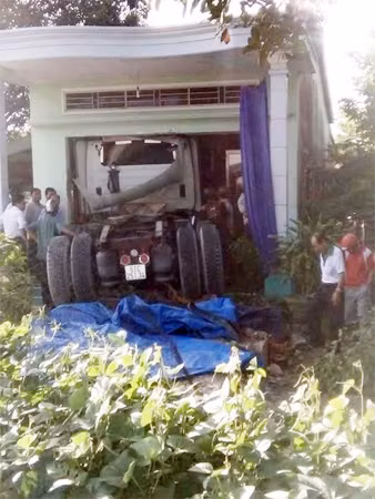 Hiện trường vụ tai nạn.
