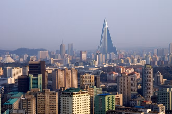 Những tòa nhà chọc trời ở Bình Nhưỡng.