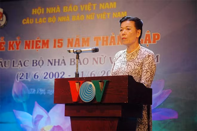 Phó Chủ tịch Hội Liên hiệp Phụ nữ Việt Nam Nguyễn Thị Tuyết phát biểu tại Lễ kỷ niệm.