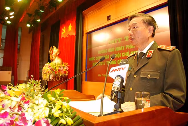 Bộ trưởng Tô Lâm phát biểu tại buổi lễ.