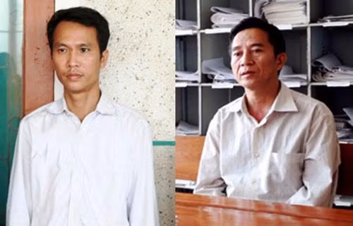 Hai đối tượng Nguyễn Thành Trinh và Lê Xuân Kỳ.